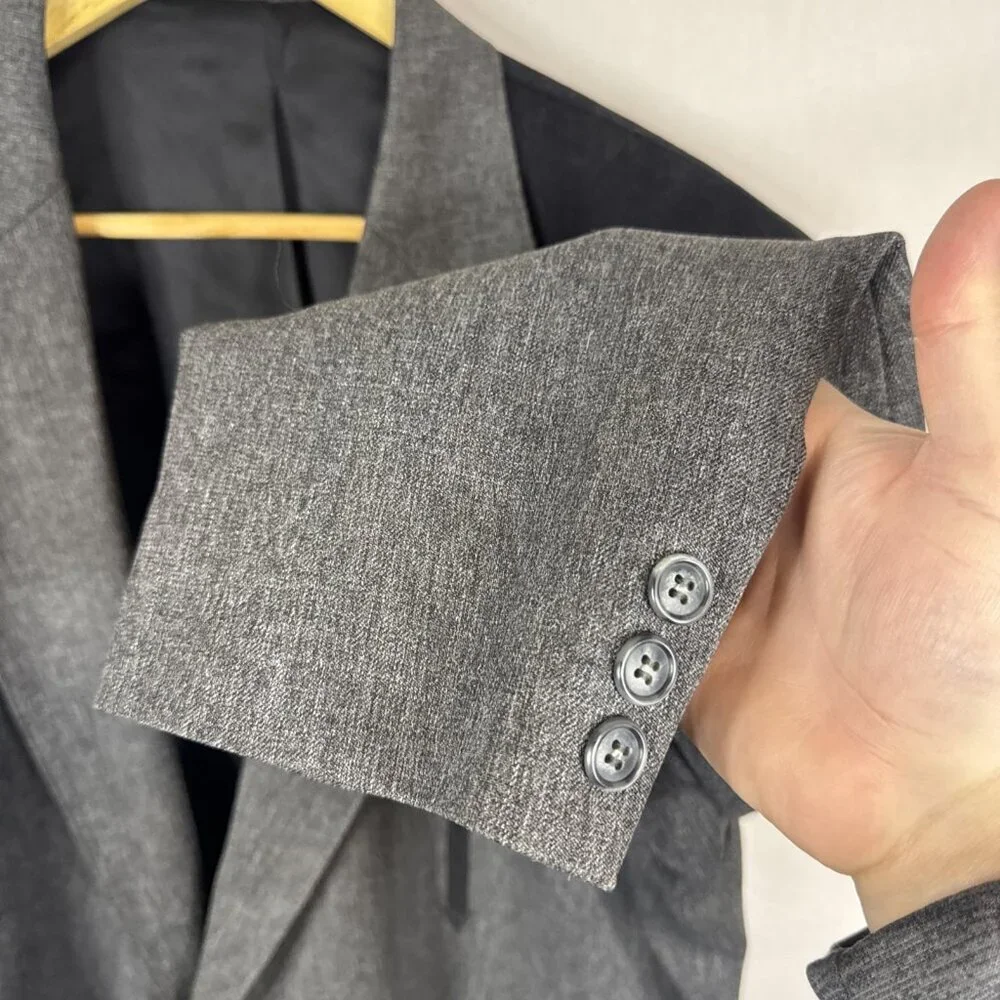 Circle S Western Blazer Men’s 48R Gray Two-Tone‎ Cowboy Sport Coat USA Made